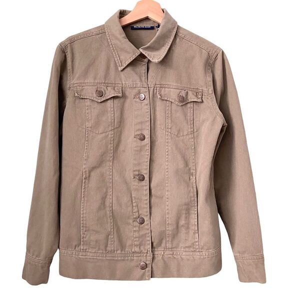 Vintage Bill Blass Denim Jean Jacket In Olive Green Size Medium - Picture 1 of 6